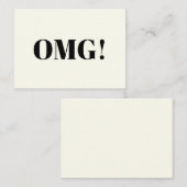 Oh mon dieu, mon dieu, mon dieu, carte de voeux en (Devant / Derrière)