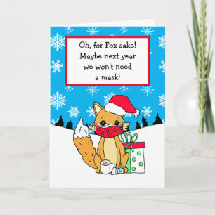 Oh mon dieu pour les renards, carte de Noël drôle