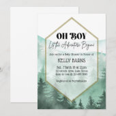 Oh mon garçon, Baby shower, Invitation à l'aventur (Devant / Derrière)
