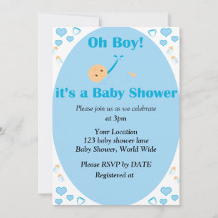 Oh mon garçon c'est une invitation Baby shower