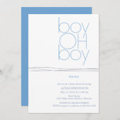 Oh mon garçon| Invitation Baby shower (Devant / Derrière)