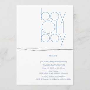 Oh mon garçon  Invitation Baby shower