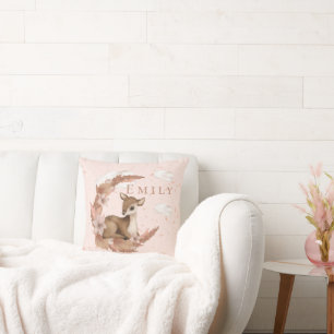 Oh, mooie Deer & Clouds Stars Nursery Throw Pillo Kussen