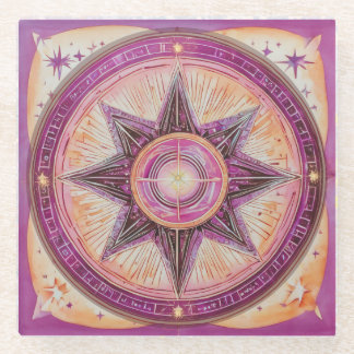 Oh mooie ster glazen onderzetter