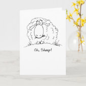 Oh, Mouton ! Carte d'anniversaire retardée de dess (Fleur jaune)