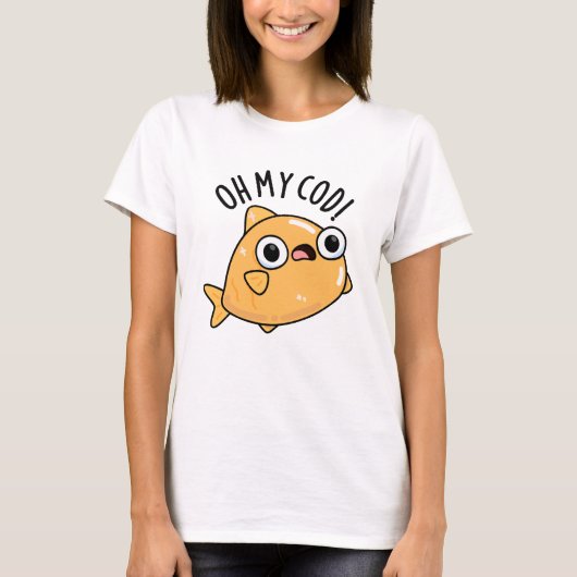 Oh My Cod Grappige Vispun T-shirt (Voorkant)