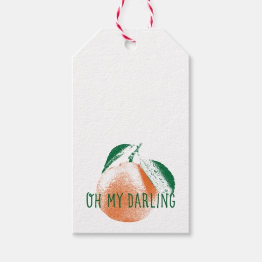 Oh My Darling Clementine Kraft Labels Set van 10 Cadeaulabel (Voorkant)