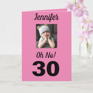 Oh nee! 30e verjaardag Grappig Grumpy Girl vieren Kaart