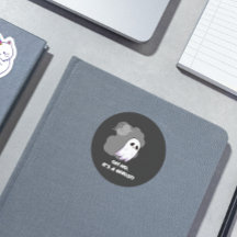 Oh nee, het is een geest! Schattig grappig zwart H