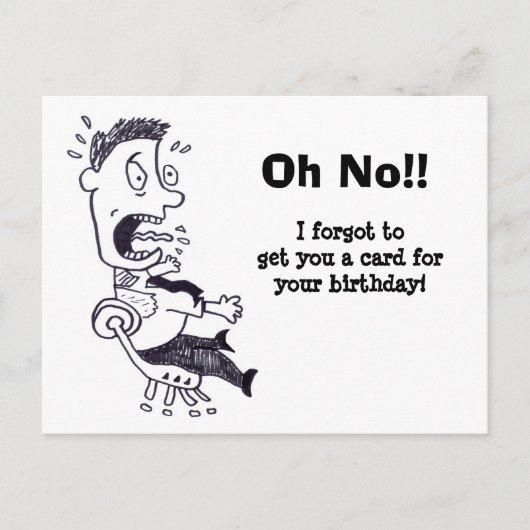 Oh nee, ik ben je Briefkaart vergeten (Voorkant)