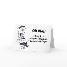 Oh nee, ik ben je Valentijnsdag Kaart vergeten