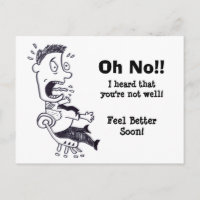 Oh nee voel je snel beter Briefkaart