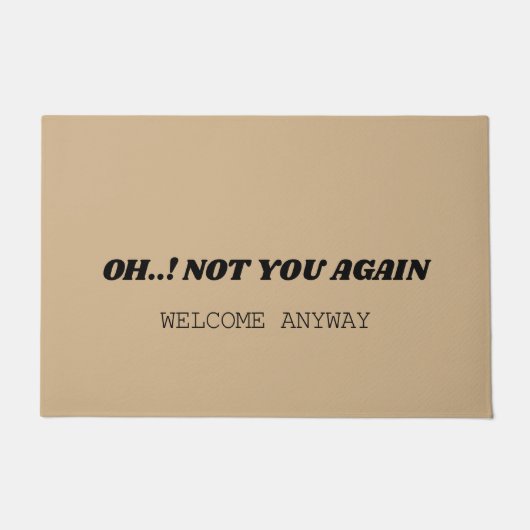 OH NIET MEER. DEURMAT (Voorkant)