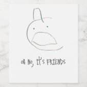 "oh non, ce sont des amis" étiquette de vin (Étiquettes simples)