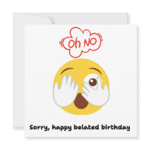 Oh Non Désolé Funny Beldate Anniversaire Carte