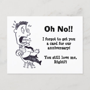 Oh Non J'Ai Oublié Notre Carte Postale Anniversair