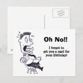 Oh Non J'Ai Oublié Votre Carte Postale Anniversair (Devant / Derrière)
