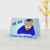 OH NON oublié votre carte d'anniversaire (Fleur jaune)