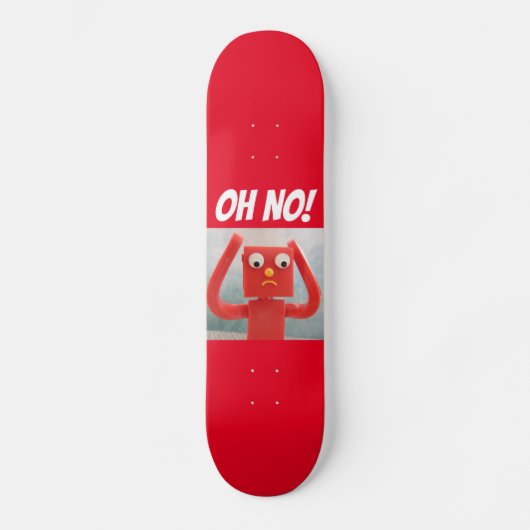 OH NON ! PANIC RUBBER MAN FUNNY Skateboard deck (Recto)