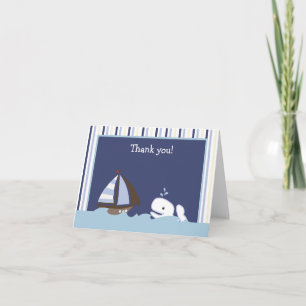 OH note pliée de Merci de baleine blanche de