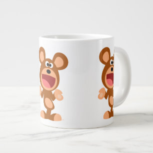 "Oh nou..." Cute Shrugging Cartoon Beer Jumbo Mok
