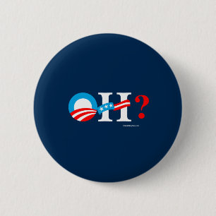 OH - Obama dan Hillary - Anti-Hillary png white - Ronde Button 5,7 Cm