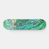 Oh Oh 3 Cool Deck de skateboard abstrait vert uniq (Horz)
