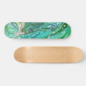 Oh Oh 3 Cool Deck de skateboard abstrait vert uniq (Horz)