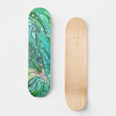 Oh Oh 3 Cool Deck de skateboard abstrait vert uniq (Recto)