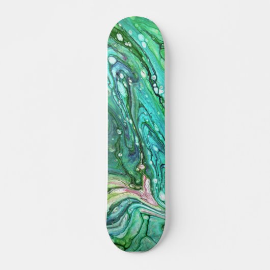 Oh Oh 3 Cool Deck de skateboard abstrait vert uniq (Devant)
