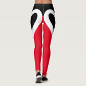 "OH-OH" Leggings zwart/wit/rood (Achterkant)