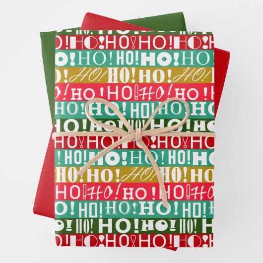 Oh ! Oh ! Oh ! Papier d'emballage de vacances, rou (En situation)