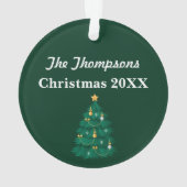 Oh ornement d'acrylique d'arbre de Noël (dos)