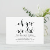 oh oui, nous l'avons fait, carte d'invitation de m (Debout devant)