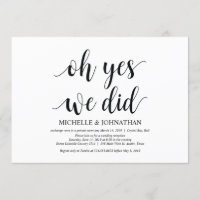 oh oui, nous l'avons fait, carte d'invitation pour