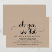 Oh Oui, Nous L'avons Fait, Invitation De Fête De F (Devant / Derrière)