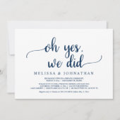 Oh oui, nous l'avons fait, Invitation de fête d'él (Devant)