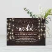 Oh oui, nous l'avons fait, Invitation de mariage i (Debout devant)