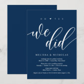 Oh Oui, Nous l'avons fait, Noir, Faire-part de Mar (Devant / Derrière)