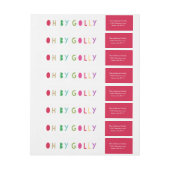 Oh par Golly des étiquettes de adresse de retour (Feuille)