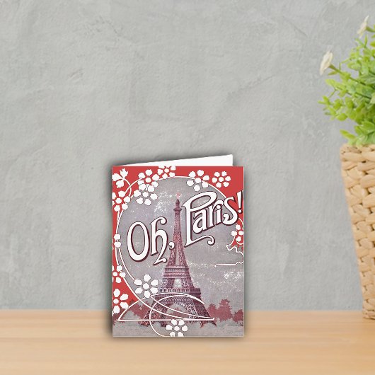 Oh Paris Carte de la Tour Eiffel