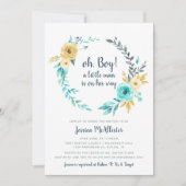 oh Petit Baby shower Petit Homme Gray Invitation (Devant)