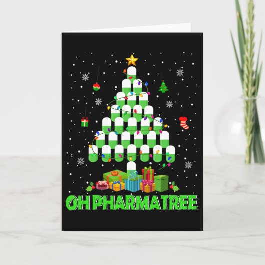 Oh Pharmatree Christmas Tree Pharmacy Medication P Kaart (Voorkant)