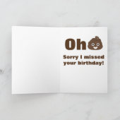 Oh Poop (Emoji) Carte Anniversaire Belge (Intérieur)