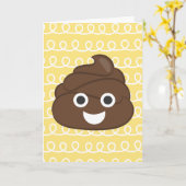 Oh Poop (Emoji) Carte Anniversaire Belge (Fleur jaune)
