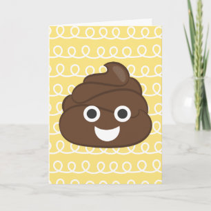 Oh Poop (Emoji) Verlate Verjaardag Kaart