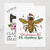 Oh prettige kerstcadeautjes voor kerstbijen bedankkaart (Voorkant / Achterkant)