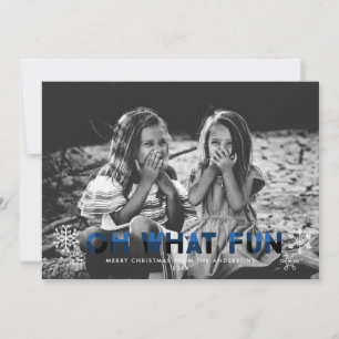 Oh Quel Amusant Buffalo Bleu Planté Carte de Noël