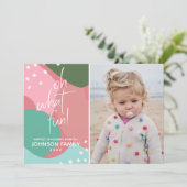 Oh Quel Amusant Colorful Mod Carte de Noël Abstrai (Debout devant)