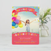 Oh Quel Amusant Confetti Fille Invitation de fête  (Debout devant)